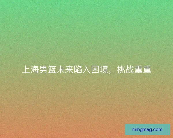 上海男篮未来陷入困境，挑战重重